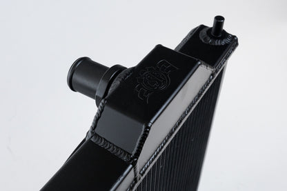 CSF 01-07 Mitsubishi Evo 7/8/9 Full-Slim Radiator w/12in Fan &amp; Shroud/-16AN - Black