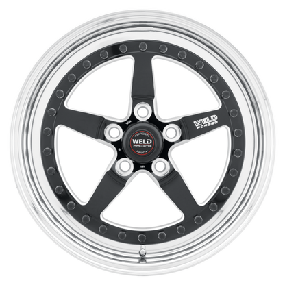 Weld Weldstar 17x5 / 5x4.5 BP / 2.2in. BS Black Wheel - High Pad