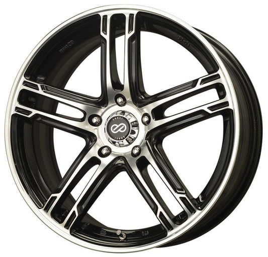 Enkei FD-05 15x7 4x100 38mm Offset 72.62 Bore Dia Black Machined Wheel