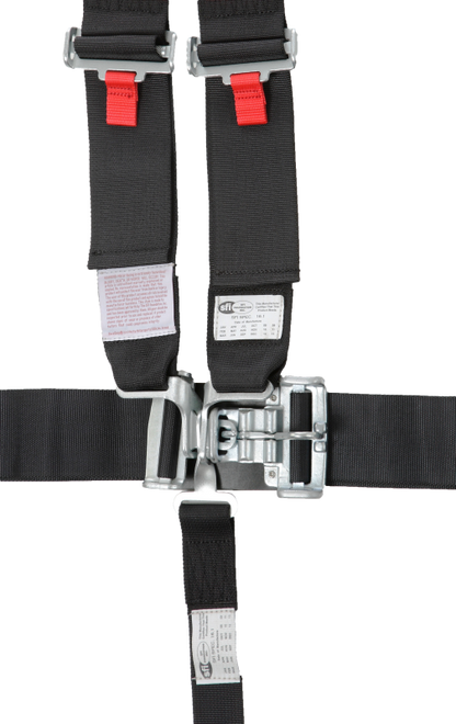 RaceQuip Black L & L V4pt Seat Belt