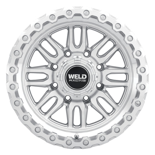 Weld Off-Road Swift 17x9in - 8x165.1 BP - ET-12 - 125.1mm CB - Gloss Silver Machined Wheel & Ring