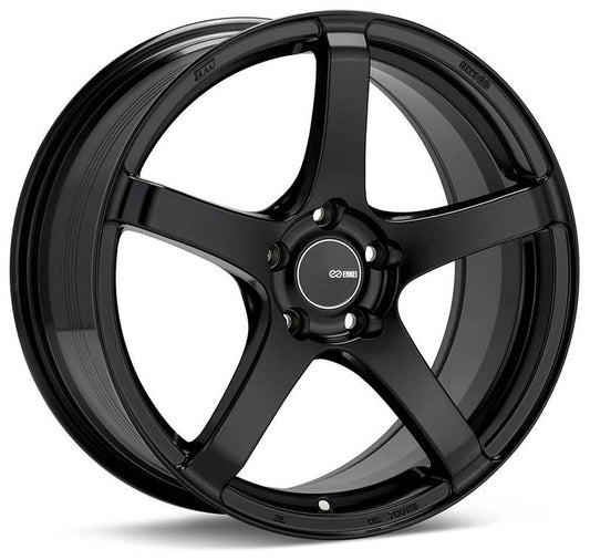 Enkei Kojin 17x8 45mm Offset 5x112 Bolt Pattern 72.6mm Bore Dia Matte Black Wheel