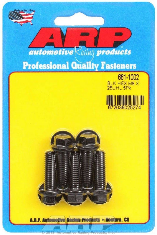 8mm x 1.25 x 25mm 6pt Bolt Kit 5pk