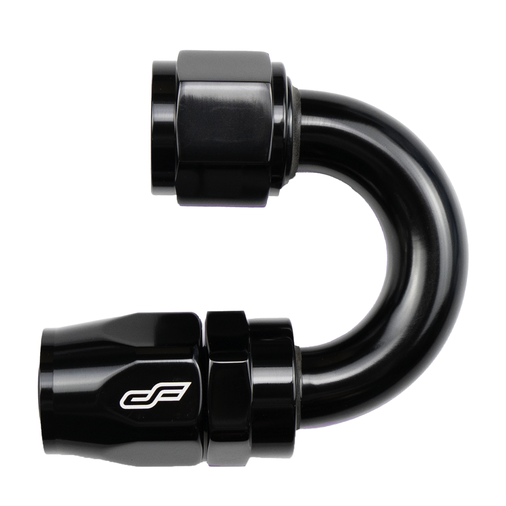 Black 180 Degree Female Hose End