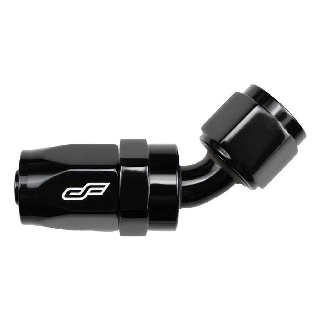 Black 45 Degree Female Hose End