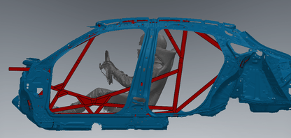 FL5 Civic Rally Spec Roll Cage Kit — view 2