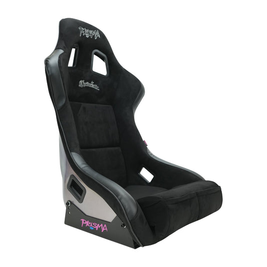 NRG FRP Bucket Seat Prisma-CHROMATIC Black Vegan Suede w/ Chameleon Back - Large