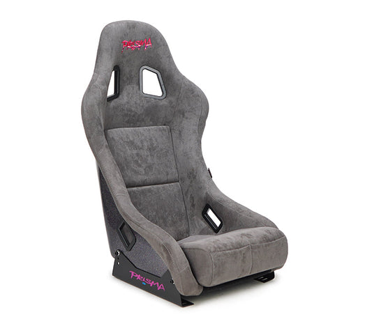 NRG FRP Bucket Seat PRISMA Edition W/ Pearlized Back Gun Metal Alcantara - Medium