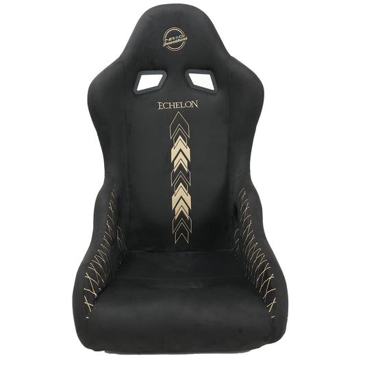 NRG FRP Bucket Seat - Echelon Light Weight - Gold Stitching - Large