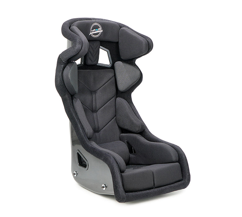 NRG FIA Competition Seat w/ Head Containment & Comp Fabric FIA Velcro Paddings - Thick Cushion (Blk)