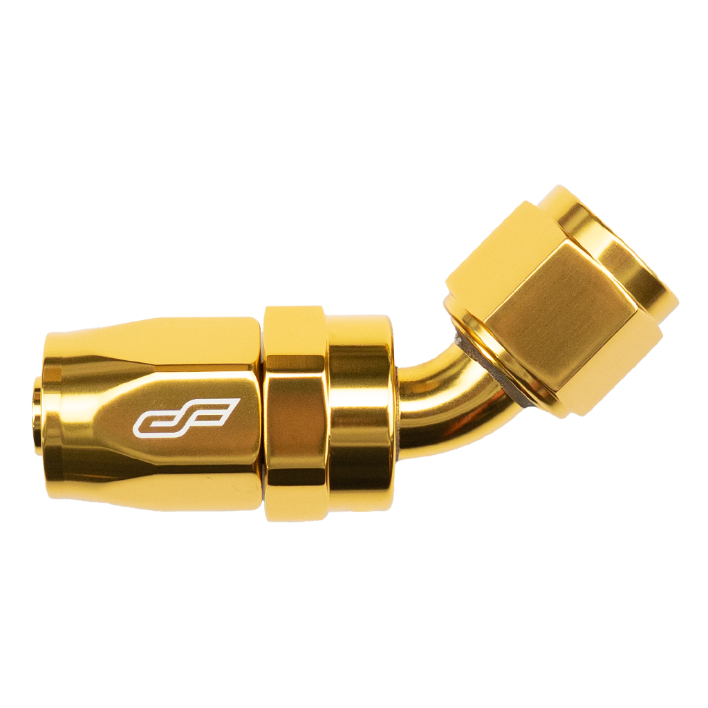 Gold 45 Degree Female Hose End