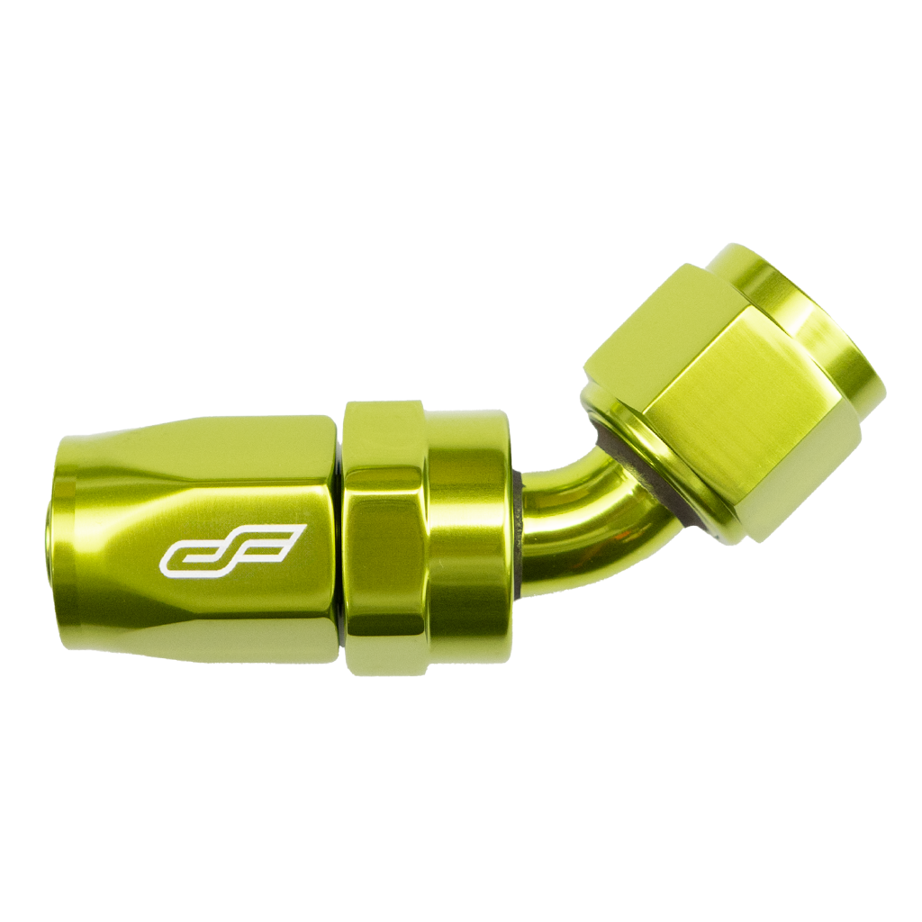 Green 45 Degree Female Hose End