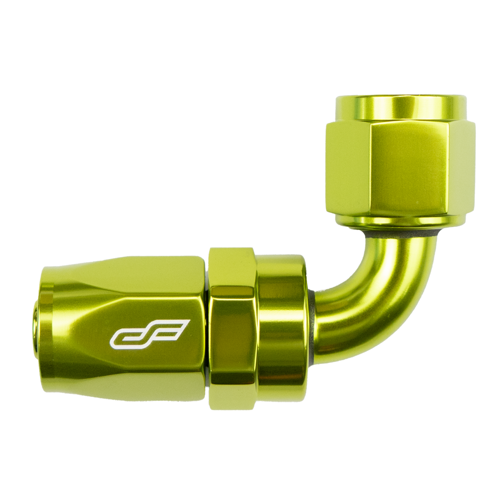 Green 90 Degree Female Hose End
