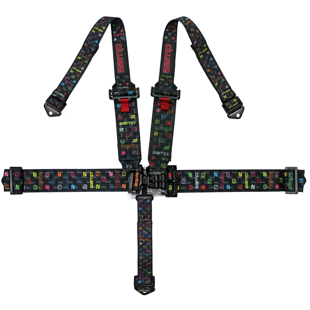 Zamp 3"/2" 5-point Pull Down SFI Seat Harness Carbon Look Graphic