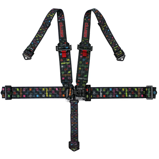 Zamp 3"/2" 5-point Pull Down SFI Seat Harness Carbon Look Graphic
