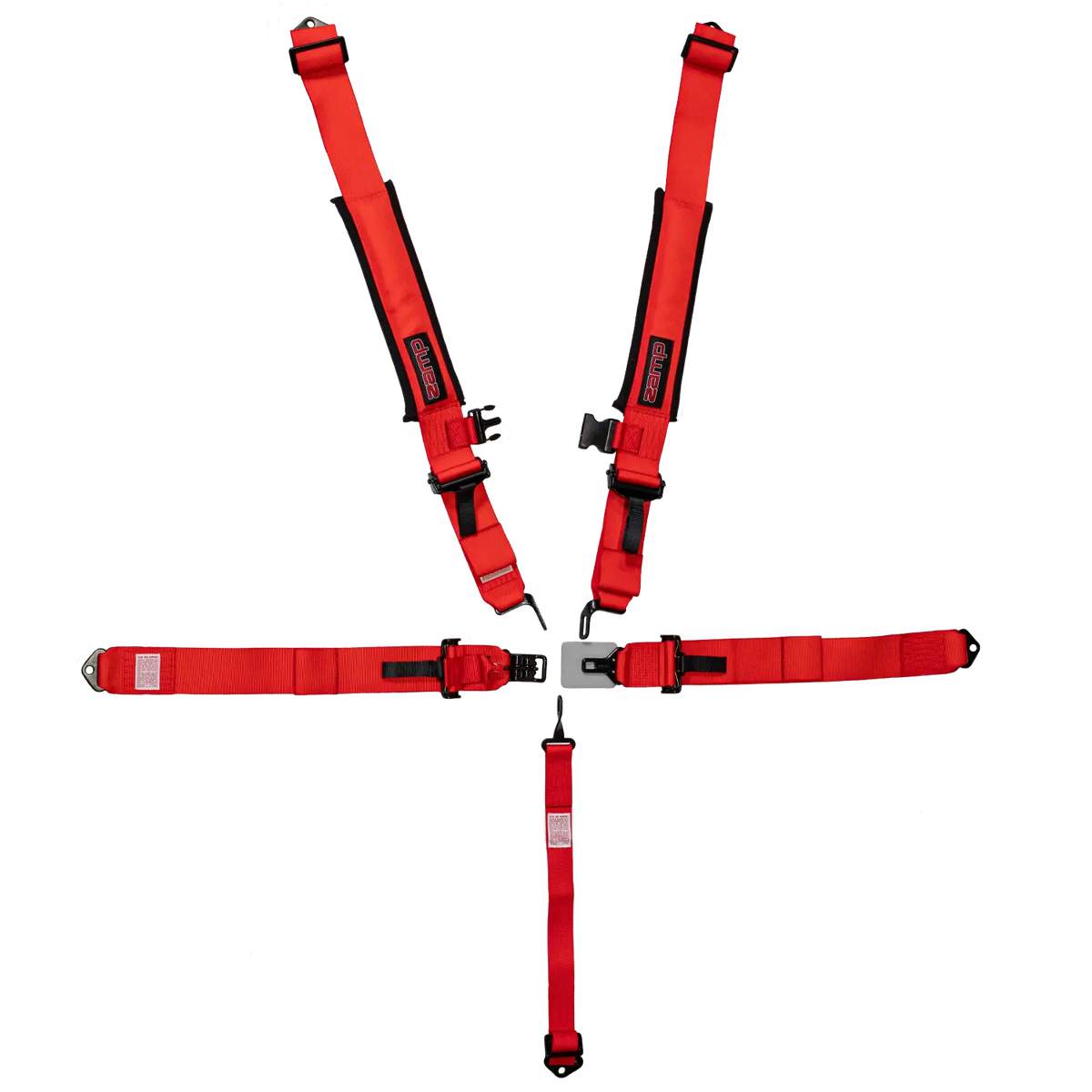 Zamp UTV 5-point Pull Down Seat Harness Red