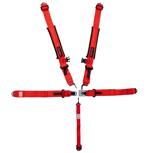 Zamp UTV 5-point Pull Down Seat Harness Red