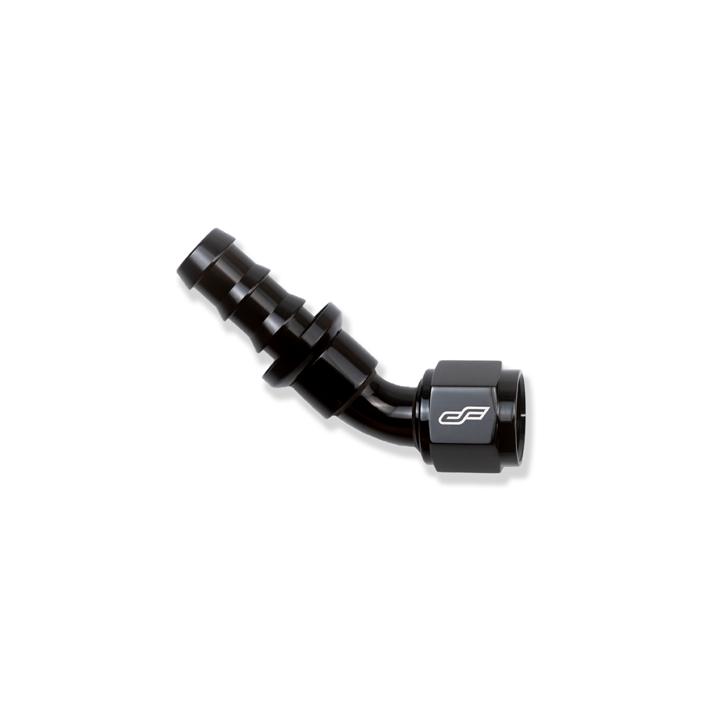 ColorFittings Hose Barb AN push lock fitting 45 black.png