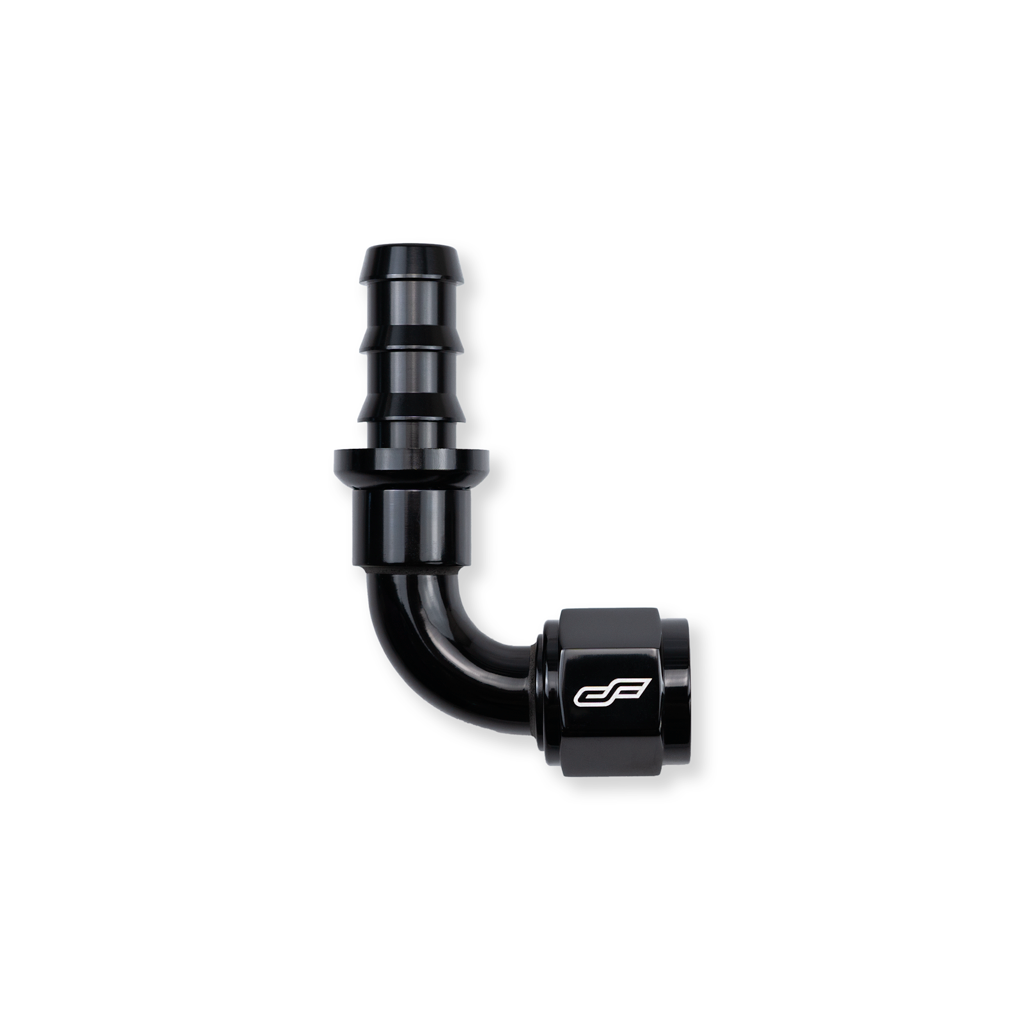 ColorFittings Hose Barb AN push lock fitting 90 black.png