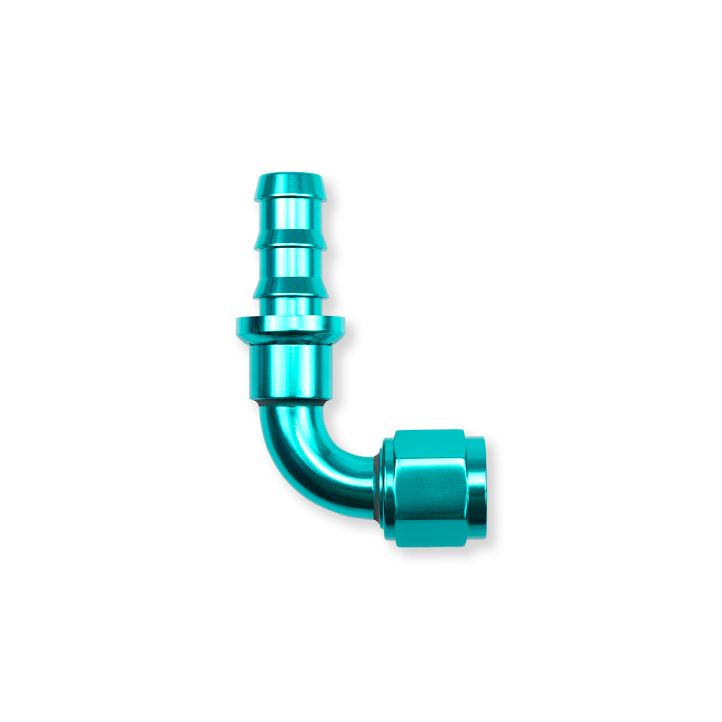ColorFittings Hose Barb AN push lock fitting 90 teal.png