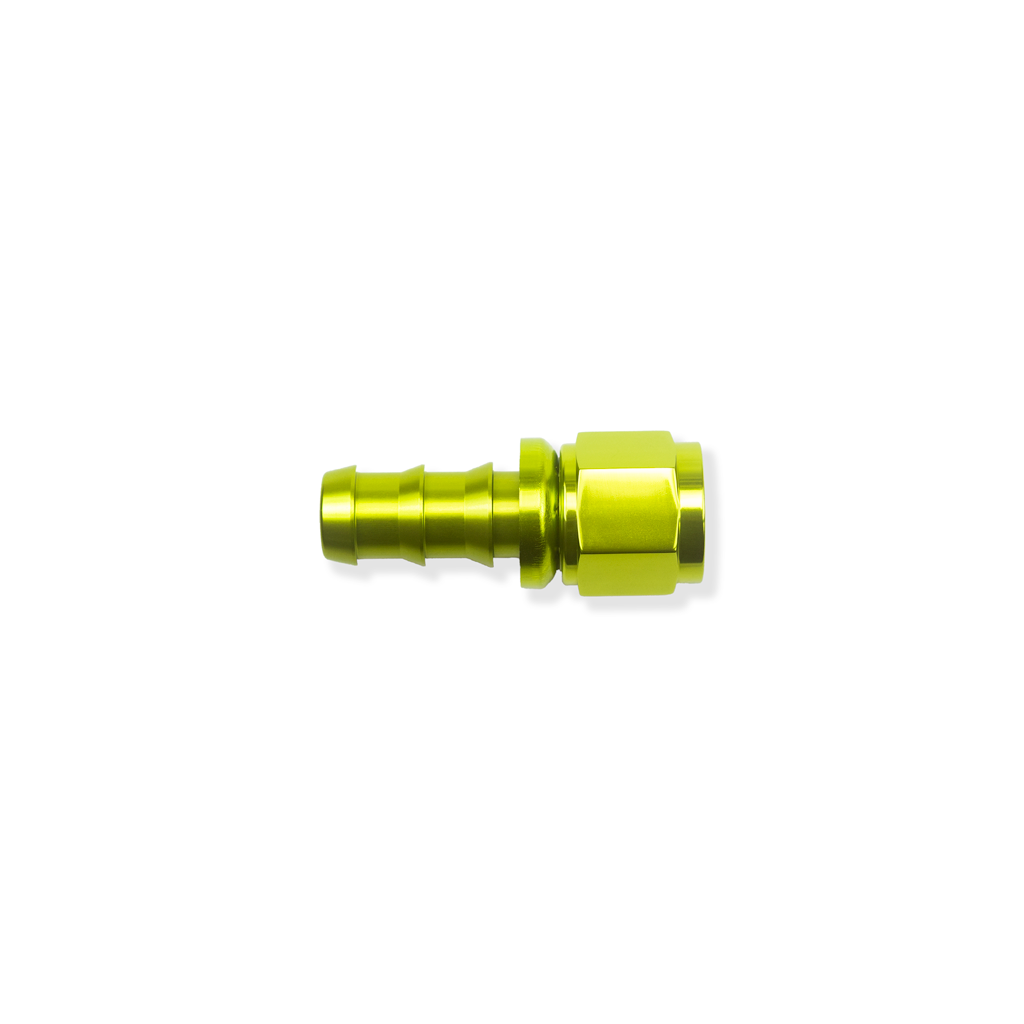 ColorFittings Hose Barb AN push lock fitting green.png