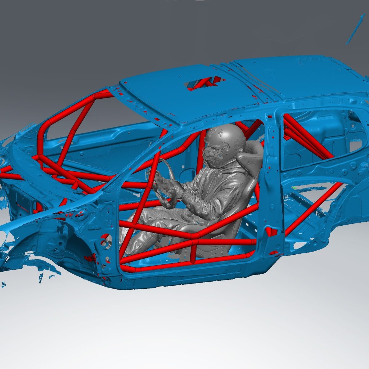 VW MK6 Road Race X Diagonal Roll Cage Kit