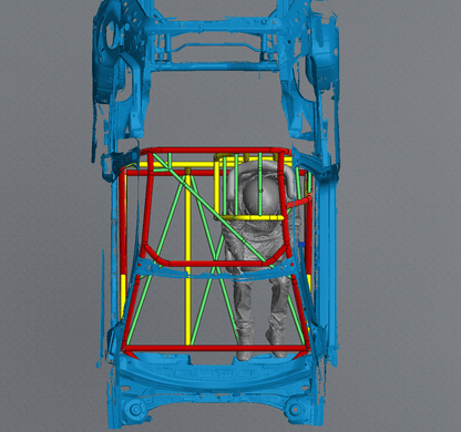VW Golf MK7 SFI Tube Chassis Roll Cage Kit — view 2