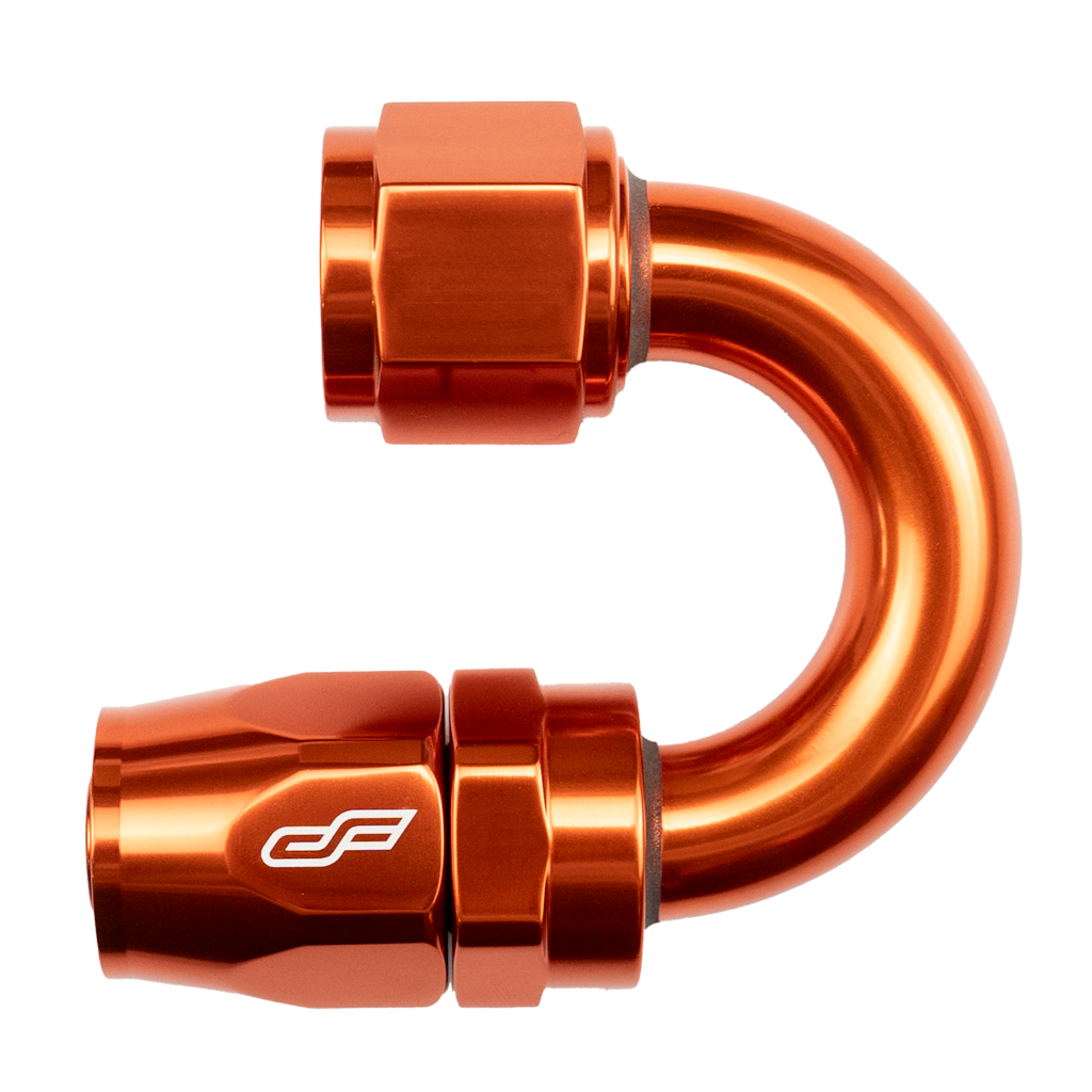 Orange 180 Degree Female Hose End