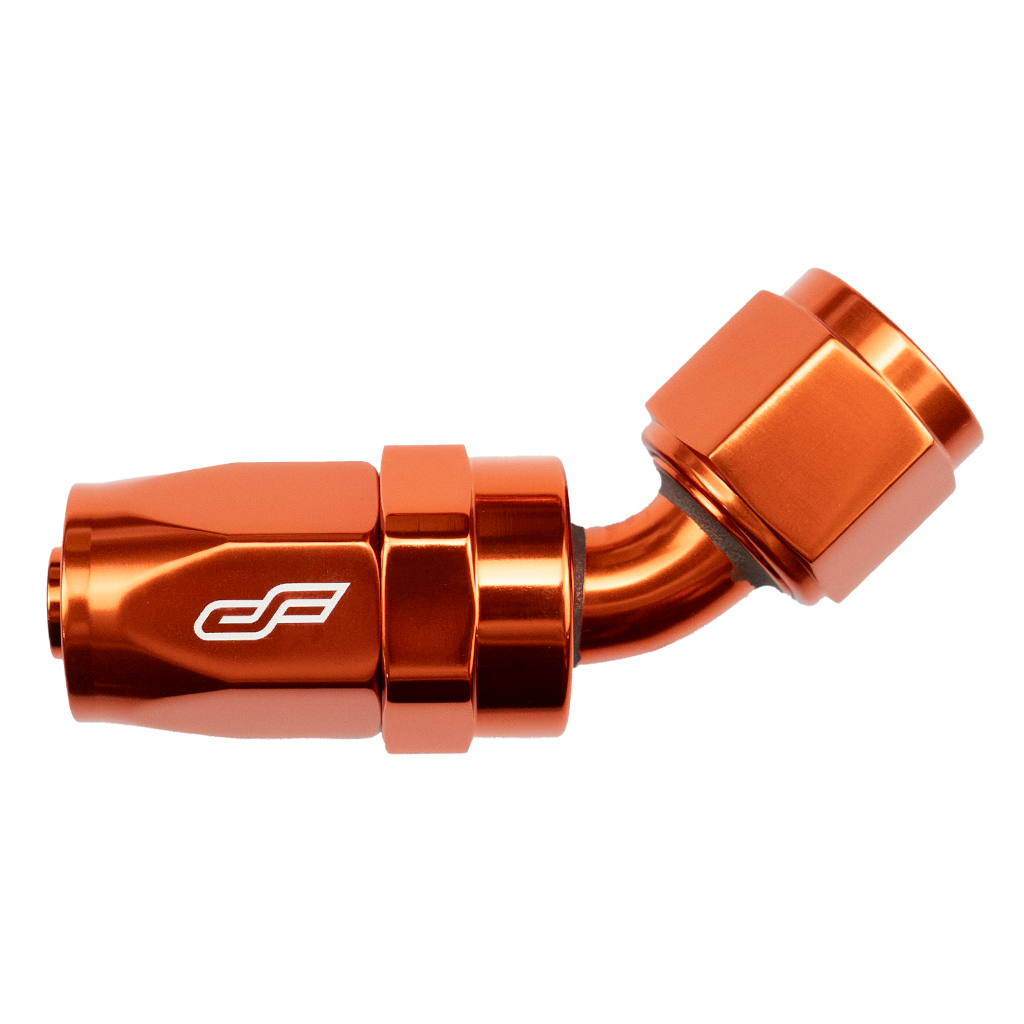 Orange 45 Degree Female Hose End