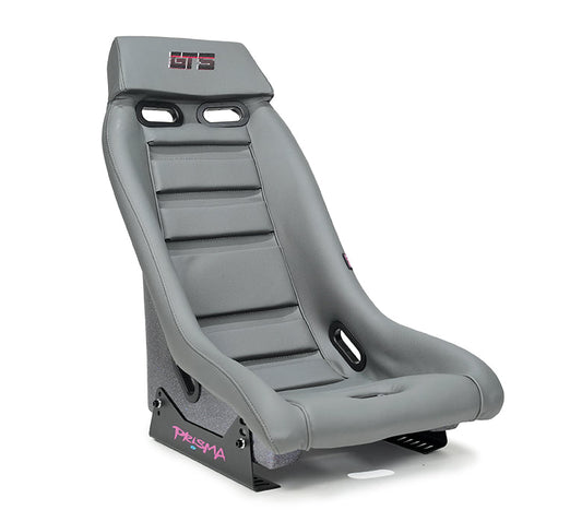 NRG GT Retro Bucket Seat -Gunmetal PVC Leather Gunmetal Stitching Multicolor Fiberglass Back Glitter