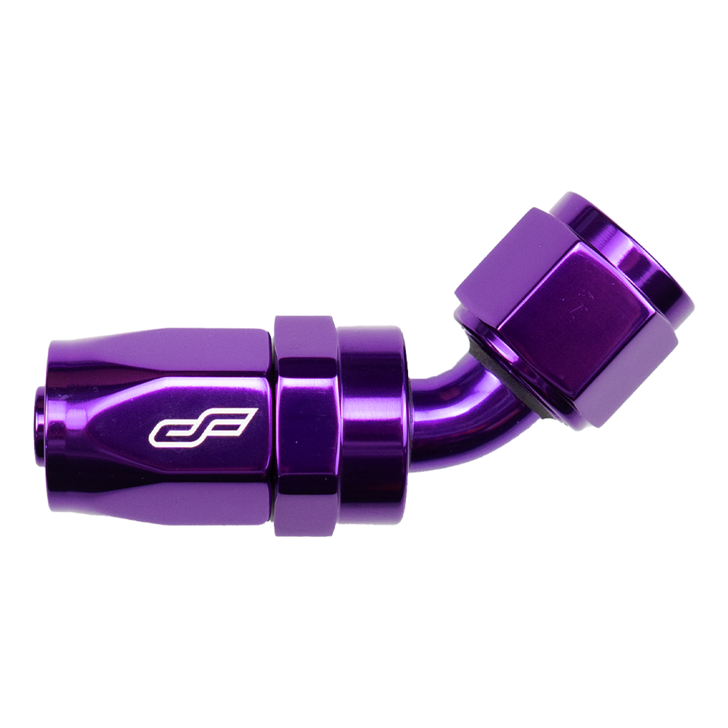 Purple 45 Degree Female Hose End