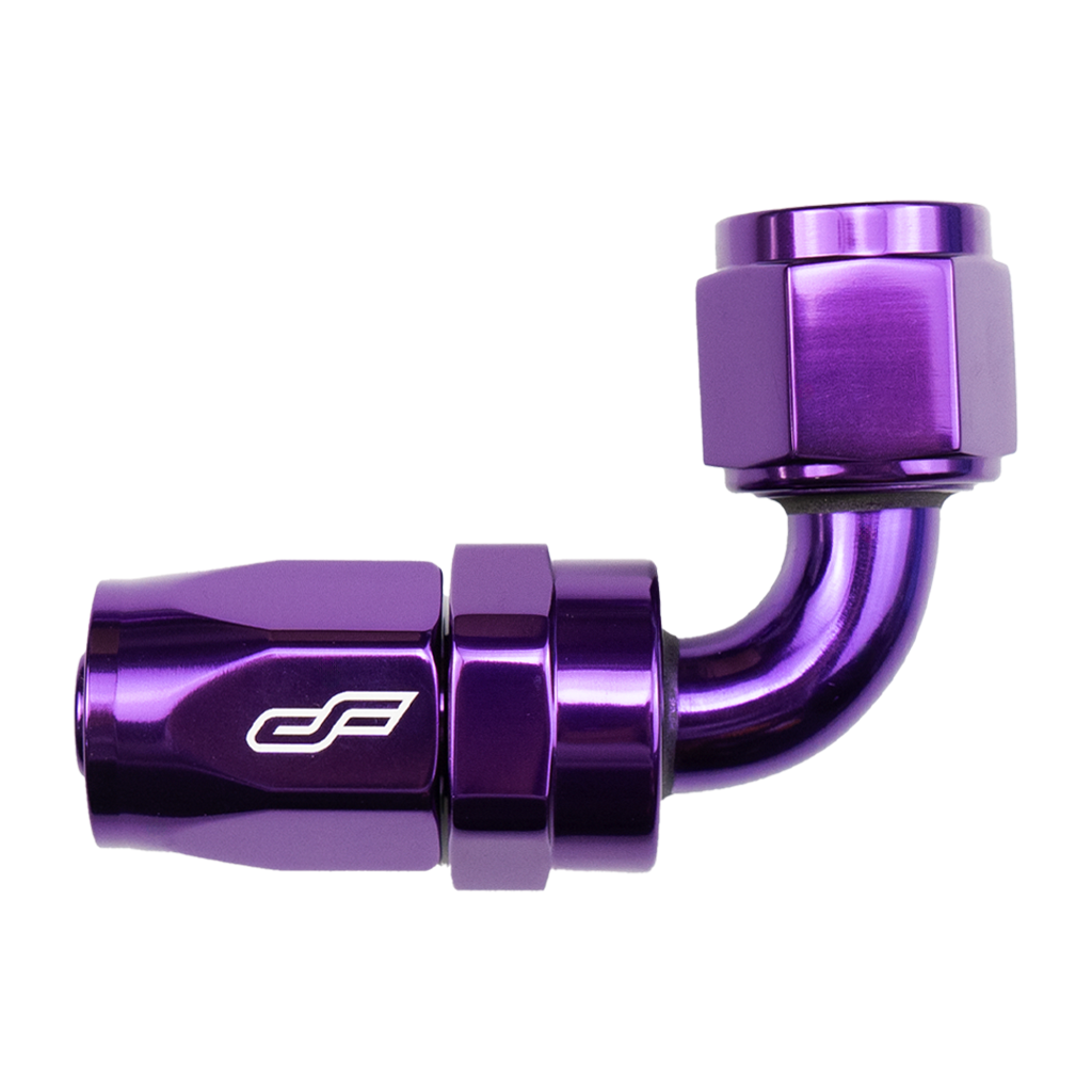 Purple 90 Degree Female Hose End