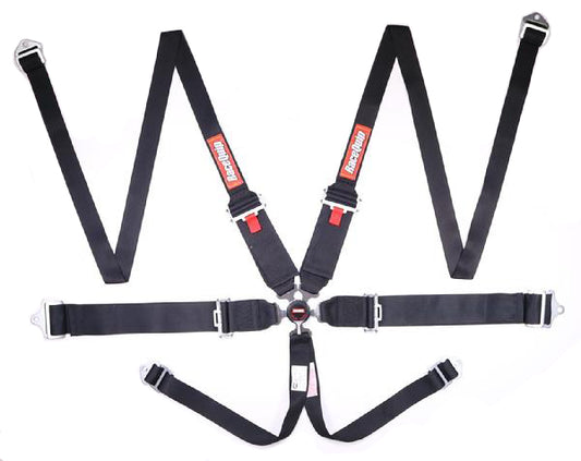 6pt Harness Camlock HNR Black SFI