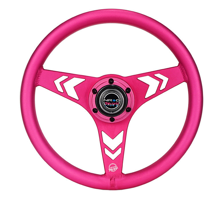 ALUMINUM STEERING WHEELS - ARROW CUTOUT PINK