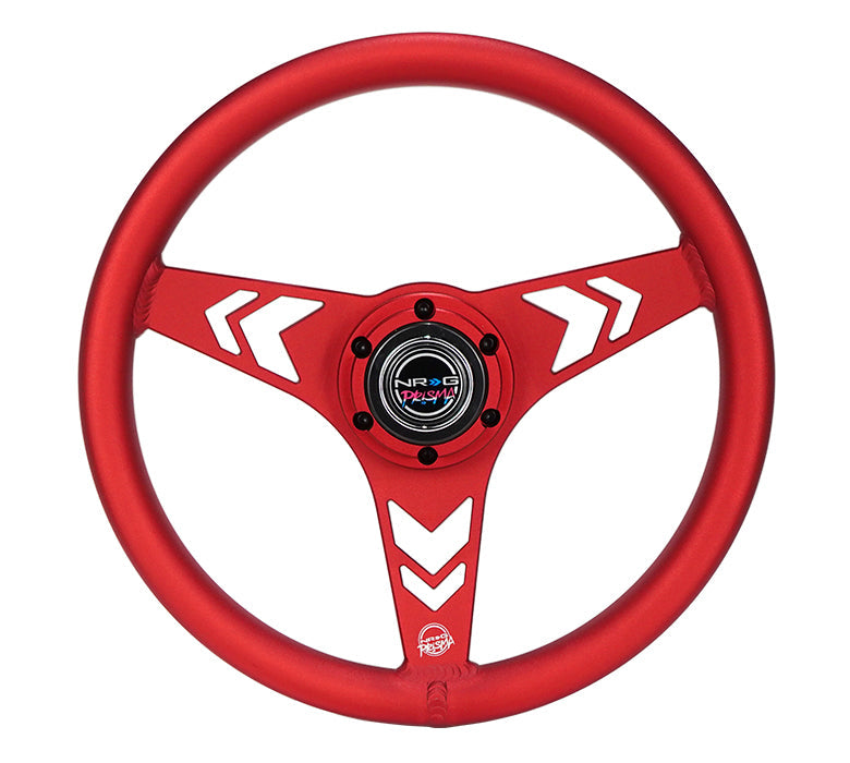 ALUMINUM STEERING WHEELS - ARROW CUTOUT RED