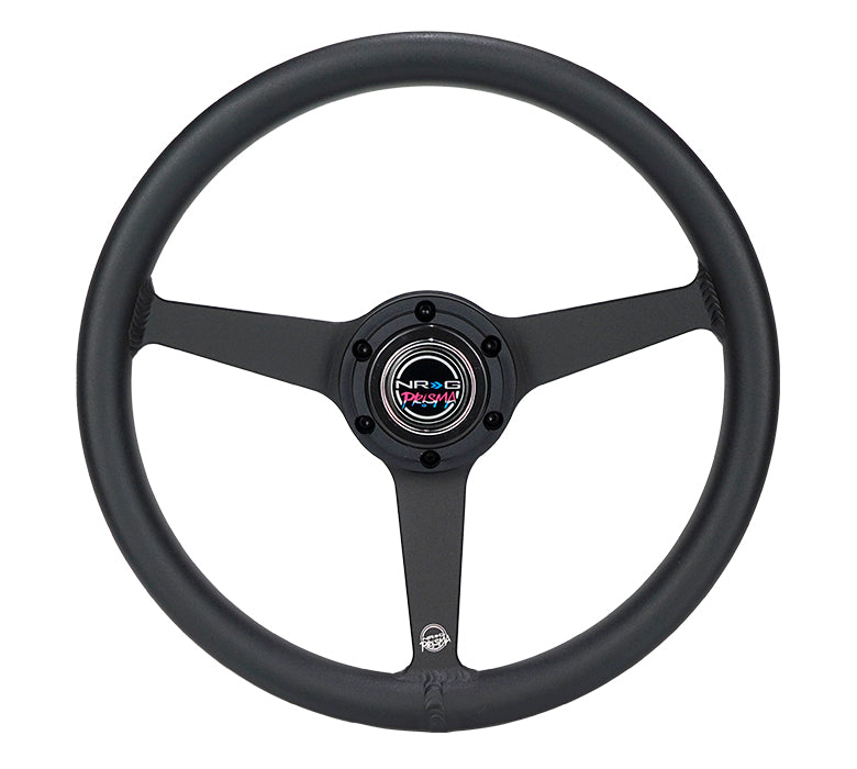 NRG Aluminum Steering Wheel 330mm - Heritage Solid Spoke - Ergonomic Grip - Anadized Black
