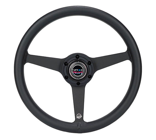 NRG Aluminum Steering Wheel 330mm - Heritage Solid Spoke - Ergonomic Grip - Anadized Black