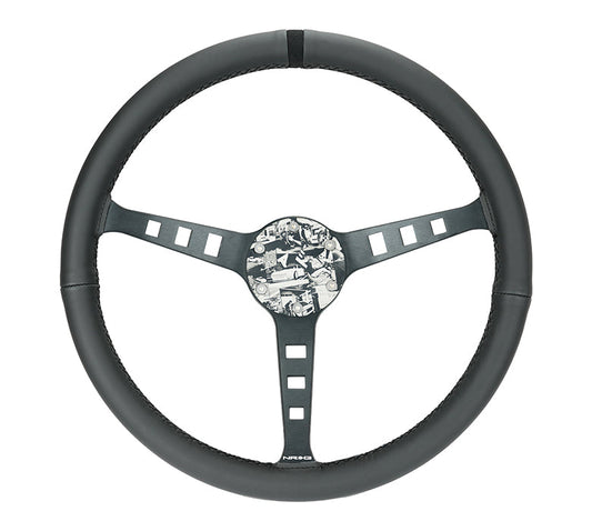 NRG Reinforced Steering Wheel - Fuguz x NRG 1.5in Deep 5mm Spoke 380mm Sport Steering Wheel - Blk