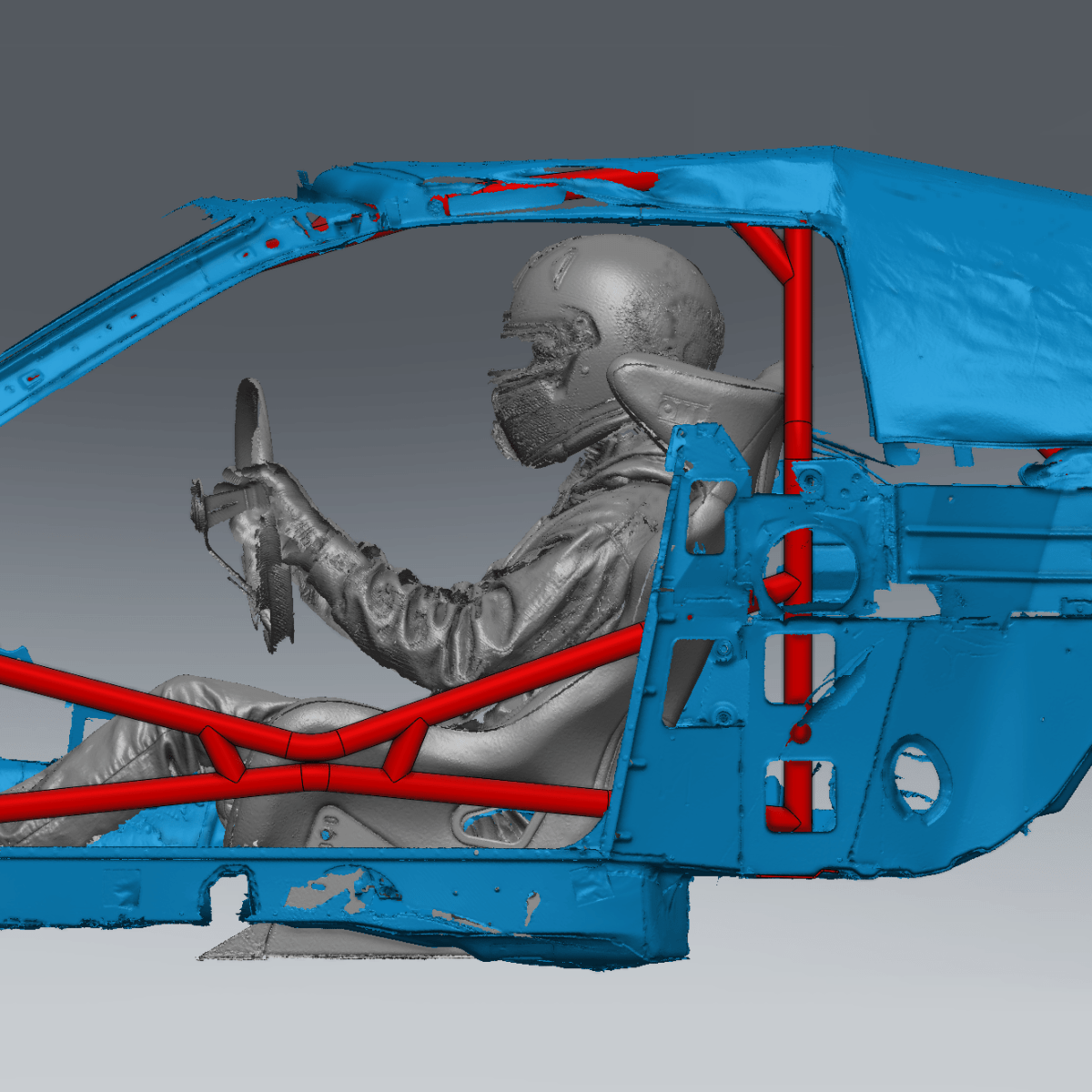 S13 Convertible FD Spec Roll Cage Kit — view 2