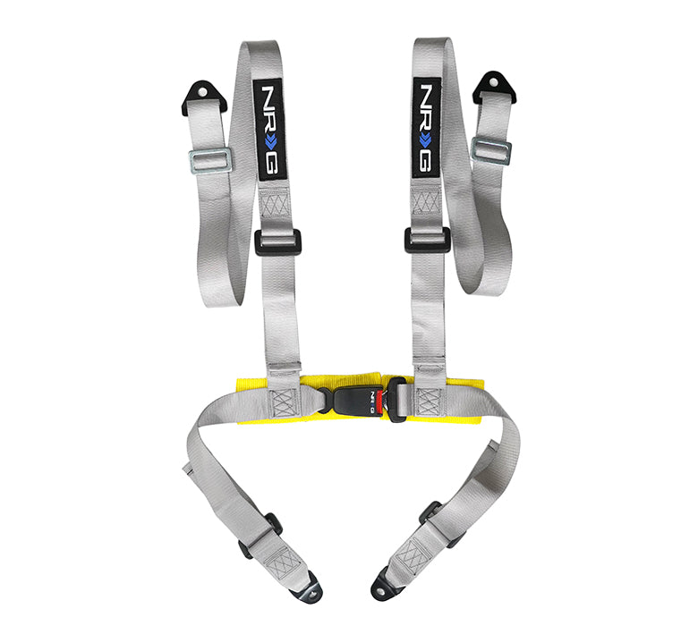 NRG 4 Point Seat Belt Harness / Buckle Lock - Silver