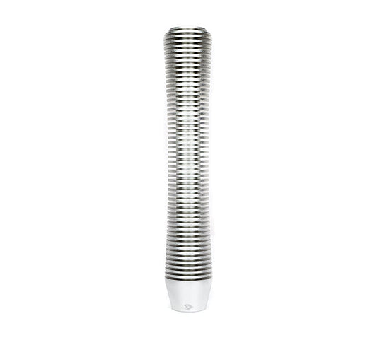 NRG Shift Knob Heat Sink Curved Long Silver