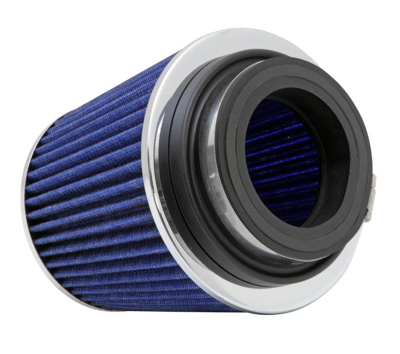 K&N Universal Chrome Filter Multi Lingual 6in Od B X 5.5in H W/4in 3-1/2in 3in Dia Flg in v Top