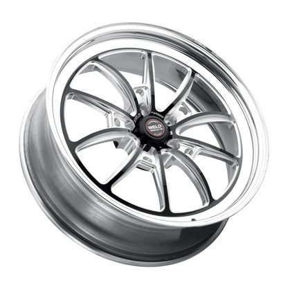 Weld S80 20x9 / 5x127 BP / 5.75in BS (+19 Offset) Black Center - Polished Shell - Non-Beadlock