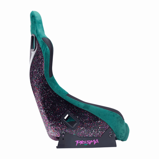 NRG FRP Bucket Seat SPECTRA Edition Forest Green Microfiber w/ Confetti Back - Medium
