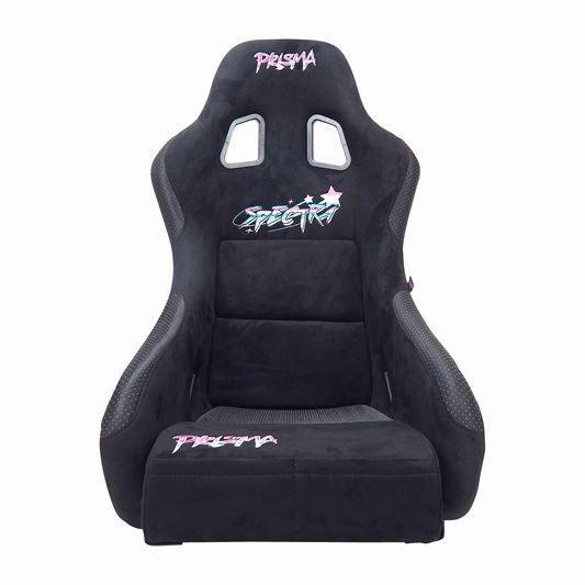 NRG FRP Bucket Seat SPECTRA Edition Black Microfiber w/ Confetti Back - Medium