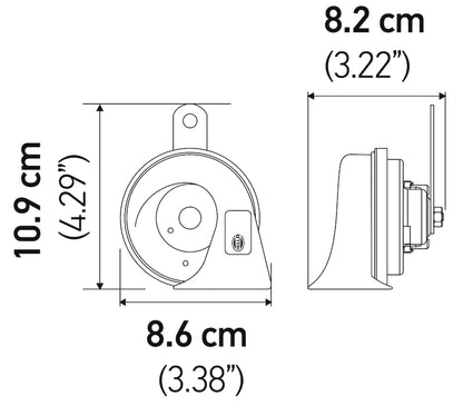 Hella Twin Trumpet Horn Kit 12V - BMW