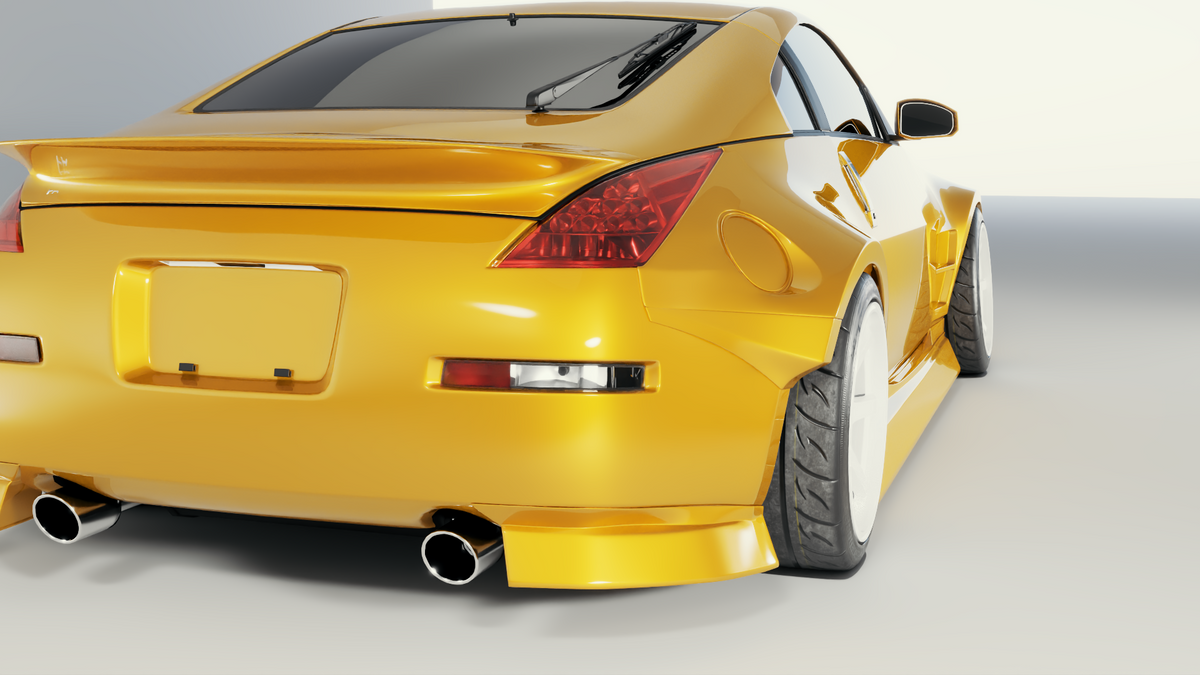 Big Duck Club 350Z (Z33) Rear Bumper Extensions - manufacturer product example