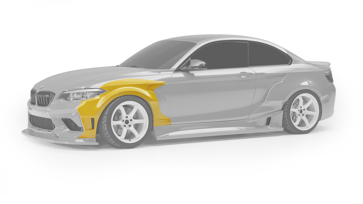 Big Duck Club F22 Front Fenders - manufacturer product example