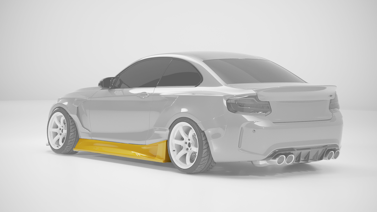 Big Duck Club F22 Side Skirts - manufacturer product example