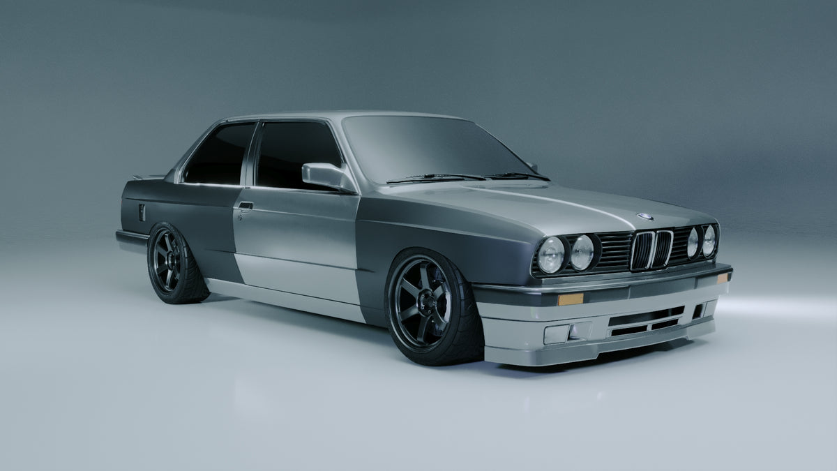 Big Duck Club BMW E30 Coupe Overfenders - M3 Style (+50mm) - manufacturer product example